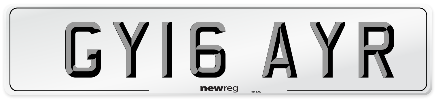 GY16 AYR Number Plate from New Reg